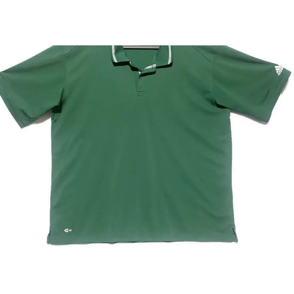 Adidas Polo Shirt Men's Size 2XL Dark Green Pullover Short Sleeves